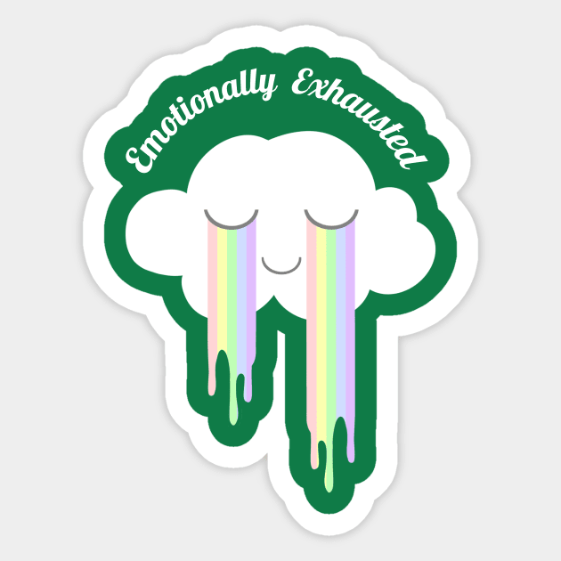 Tired Cloud Sticker by Pink Brownie